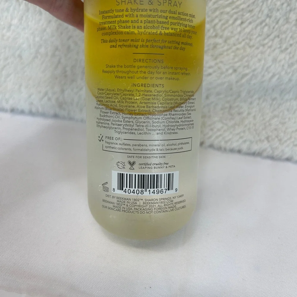 Beekman 1802 Milk Shake Hyaluronic Acid & Squalane Facial Toner Mist 8.1oz 240mL